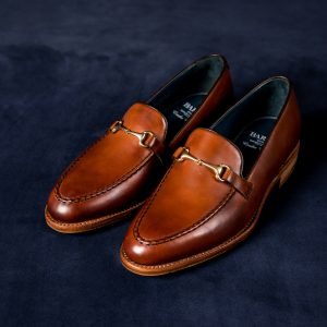 Mocassins en cuir marron